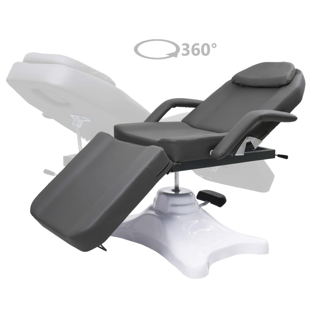 vidaXL Massagetafel, Grijs, 180x62x(86,5-118) cm