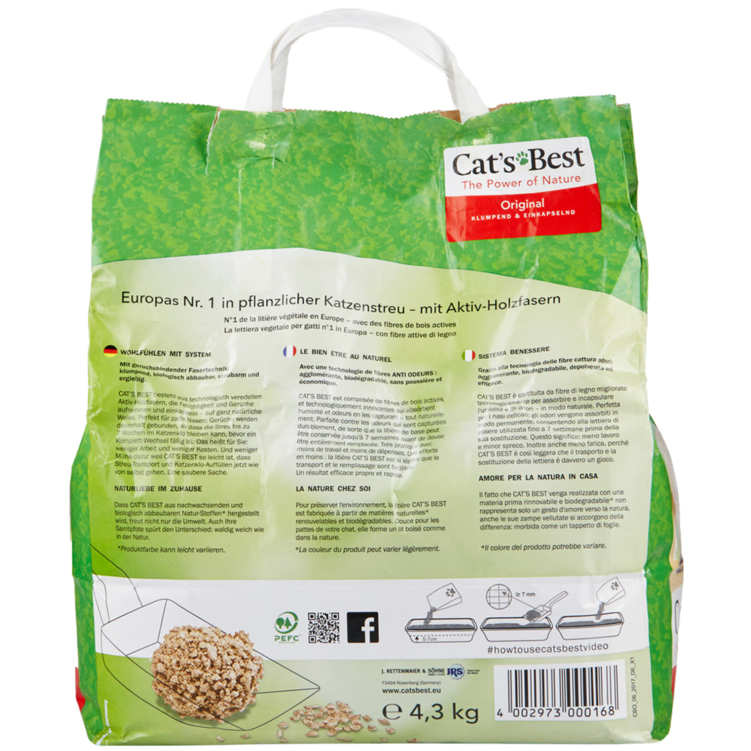 Cat's Best Original Katzenstreu klumpend