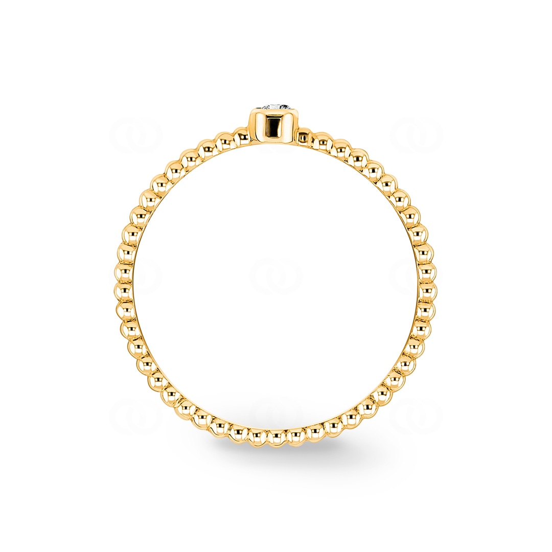 Damenring 750/18 K Gelbgold mit Diamant 0.03 ct H/si by CHRISTIAN