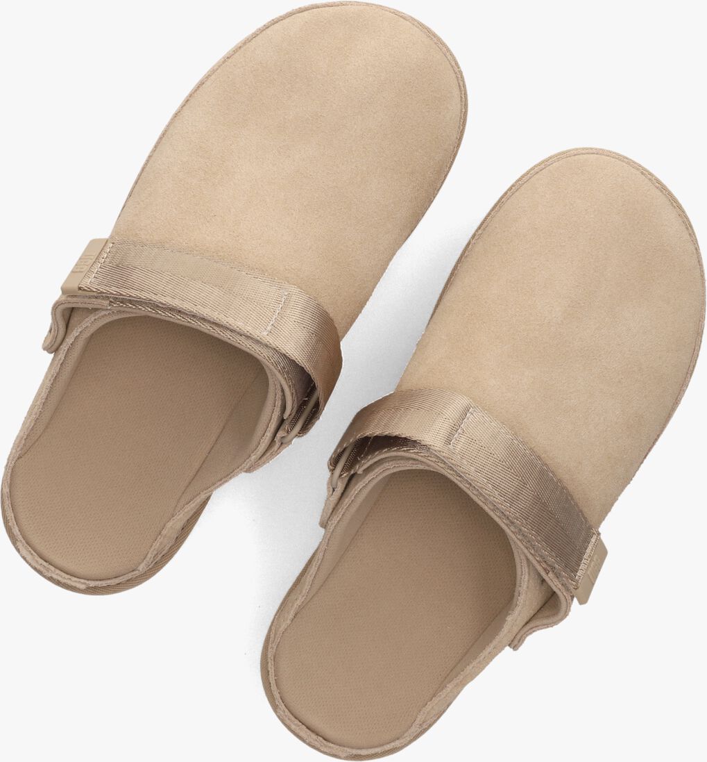 beige ugg sandalen met hak goldenstar clog
