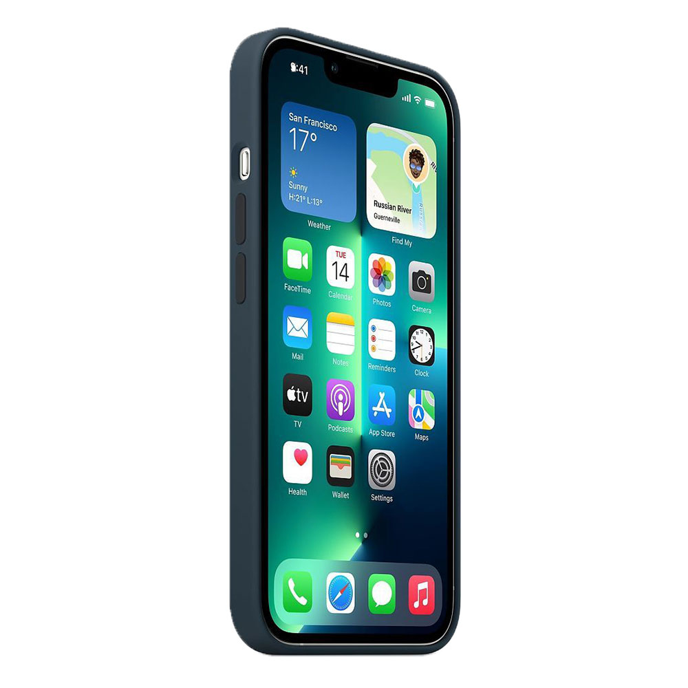 iPhone 13 Pro MagSafe Silikon Case Hülle (MM2J3ZM/A) - Blau (Abyssblau)