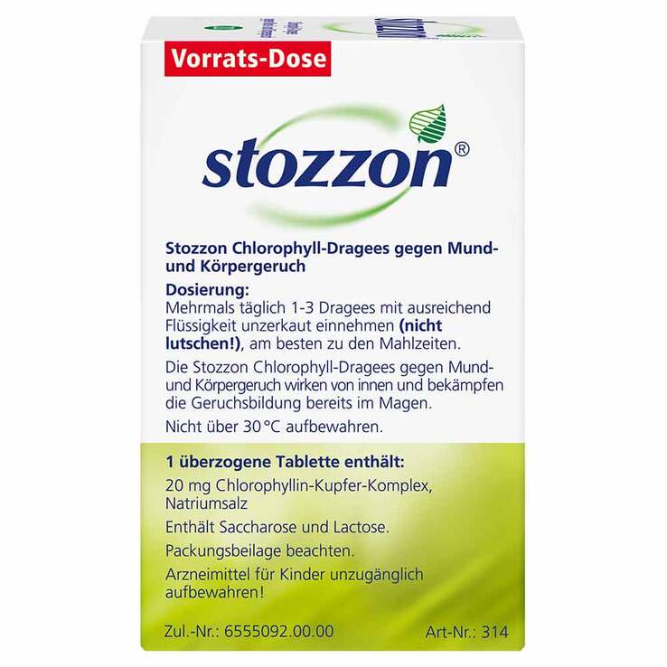 Stozzon Chlorophyll überzogene Tabletten, 200 St