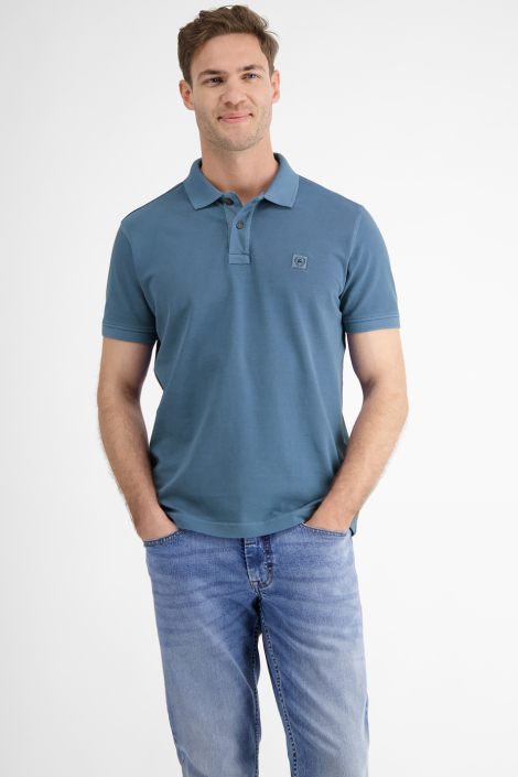 Lerros blauwe heren polo