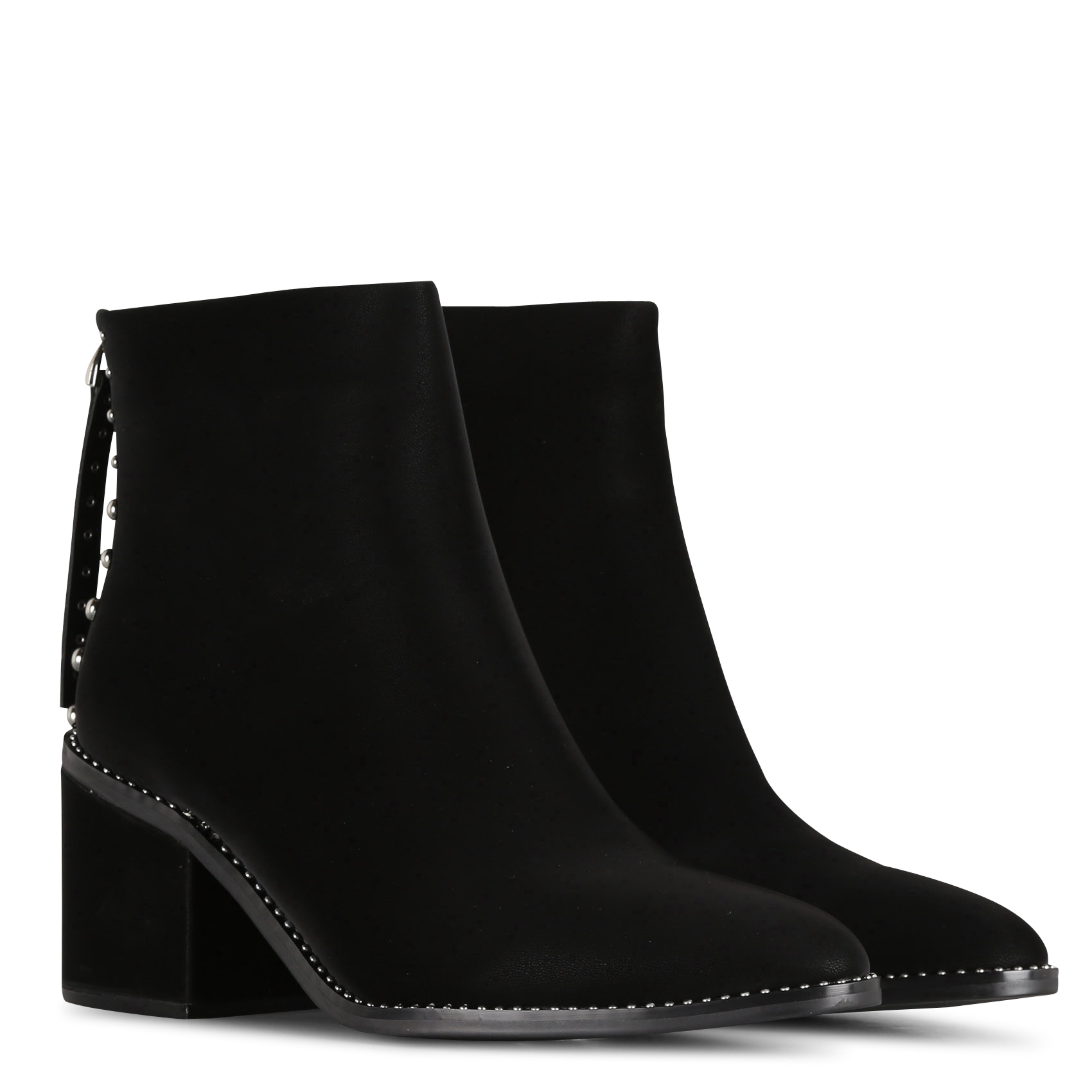 PETRA - Bottines à talon en cuir | Noir