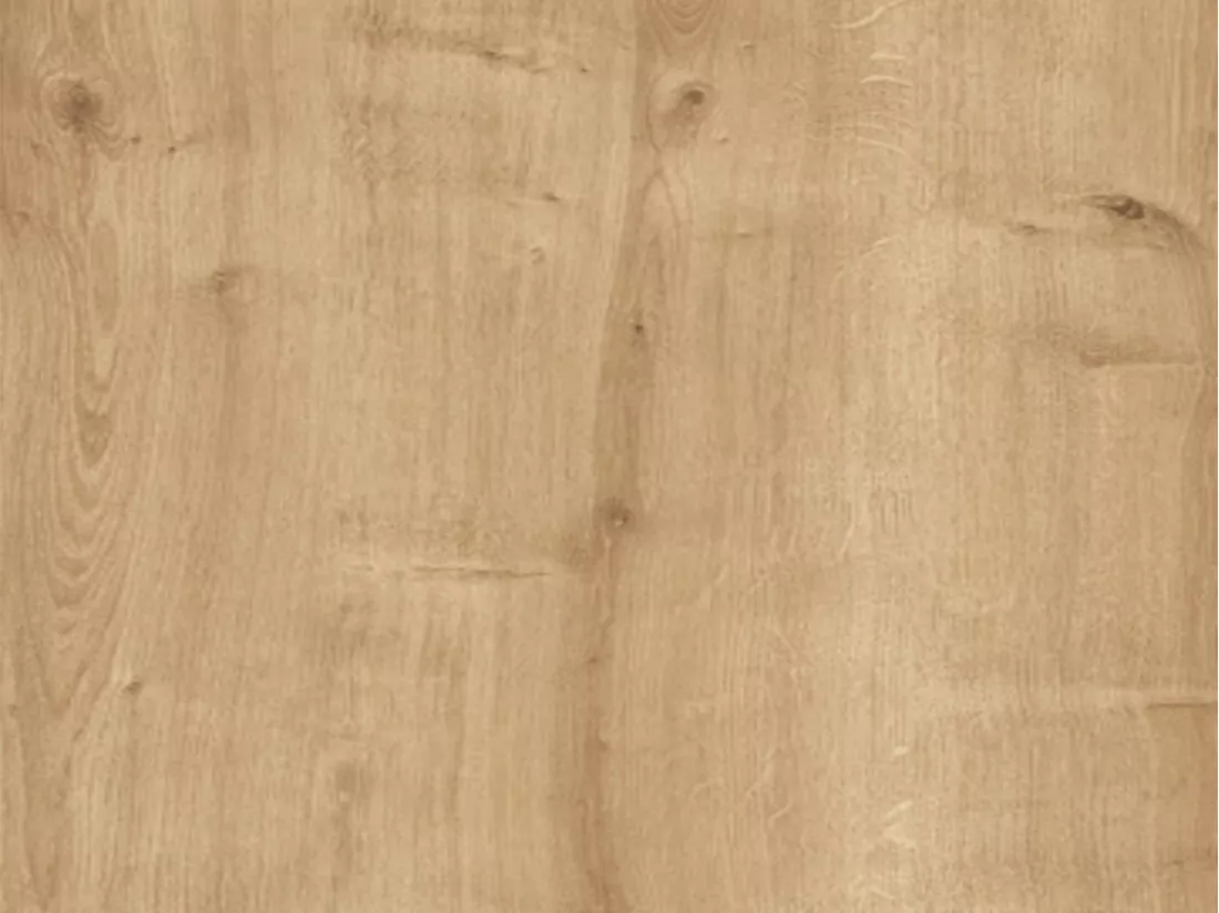 Meuble TV avec 2 portes et 2 niches - Blanc et Naturel - CORENIA