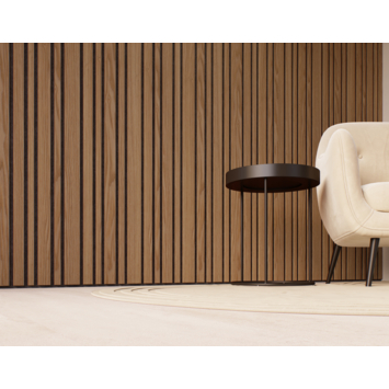 Lattenwand Decowall Acoustic Blend brons eiken, combinatie van verschillende breedtes, 260x30cm, 2 stuks (1.56m2)