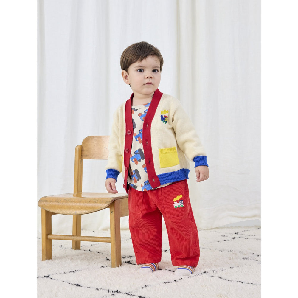 Køb Bobo Choses Offwhite Bobo Choo Choo Farve Block Cardigan