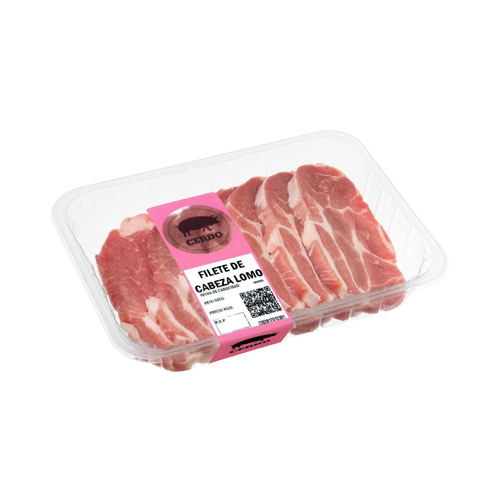 Filets de longe de porc tête