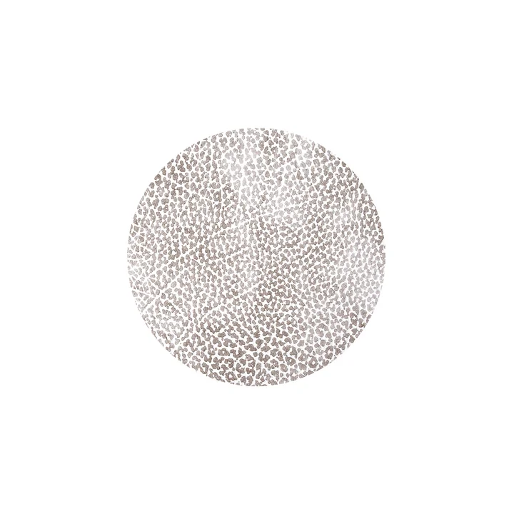 Lind DNA - Glasuntersetzer rund Ø 10 cm, Hippo weiss-grau