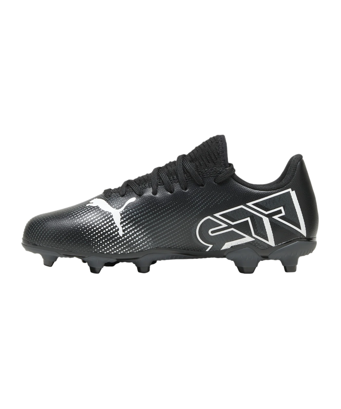 PUMA FUTURE 7 Play FG/AG Eclipse Jr Kids Schwarz Weiss F02