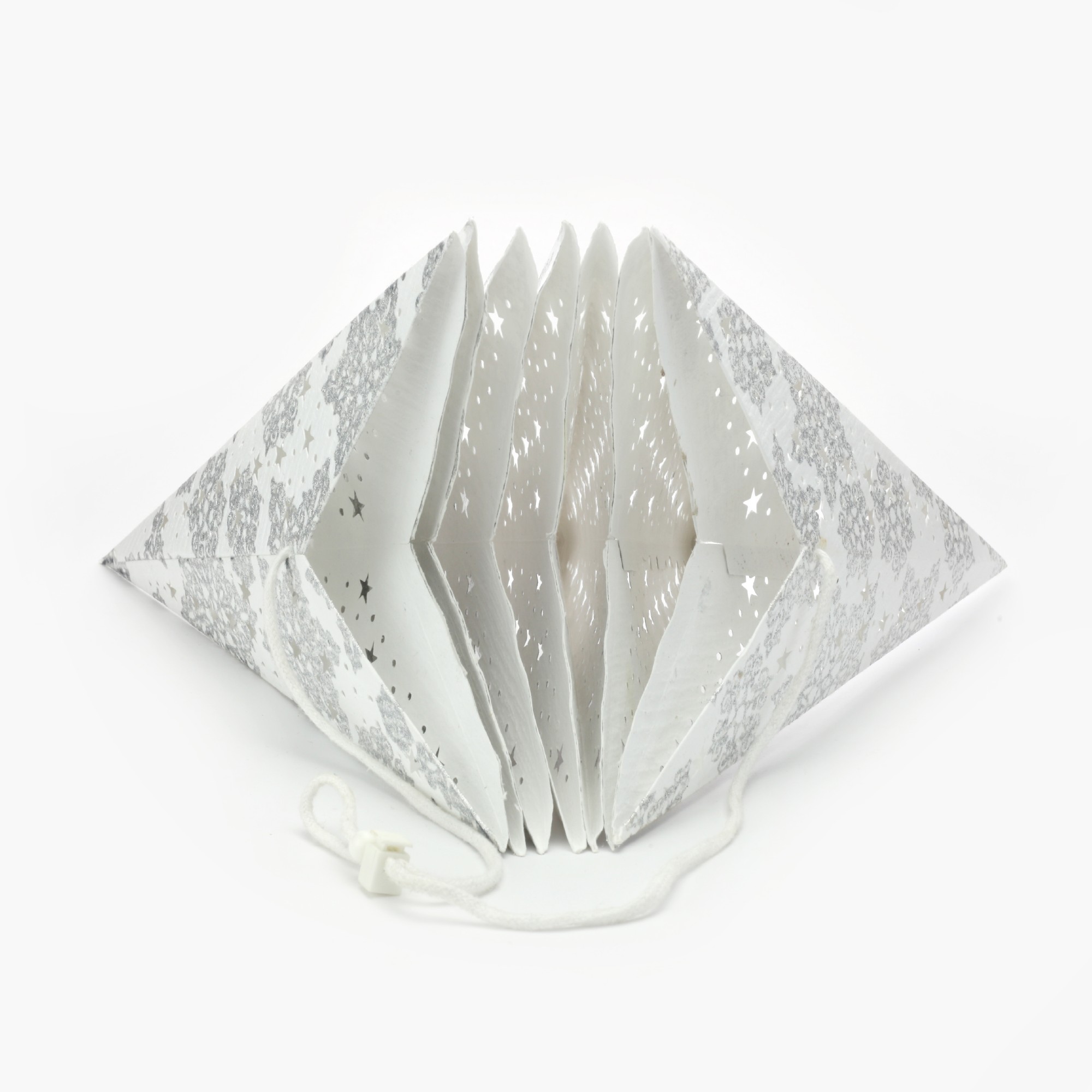 Papierlampe Stern 'Krisamas', weiß, Ø 62 cm, T 13 cm von fischer's lagerhaus