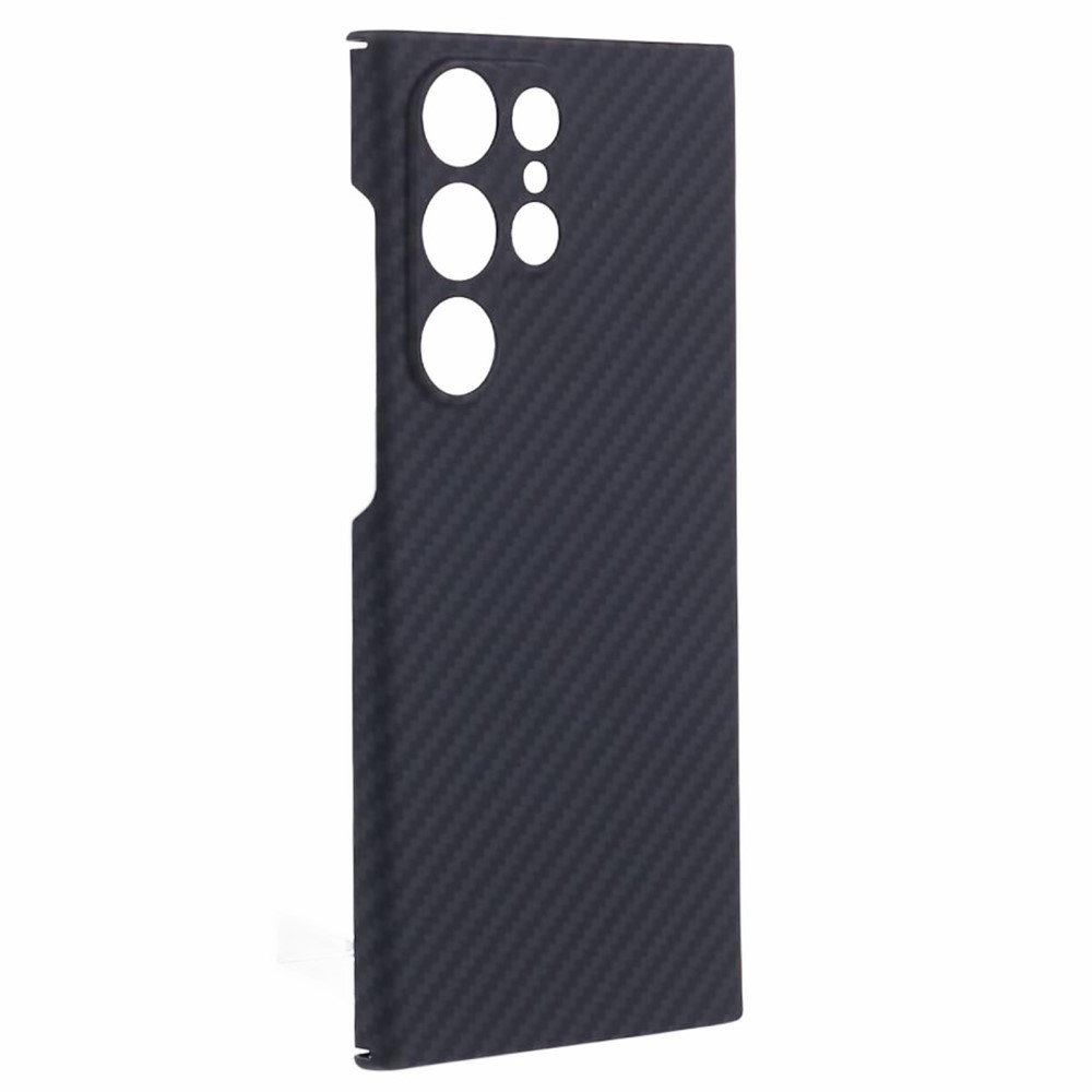 Samsung Galaxy S24 Ultra Aramid Hardcase Hülle im Carbon Look - Schwarz / Grau