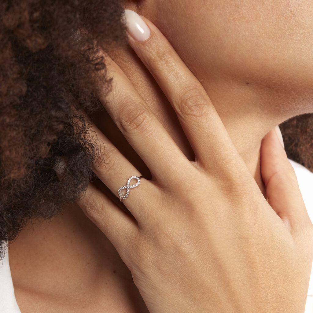 Bague Klothilda Or Blanc Oxyde De Zirconium