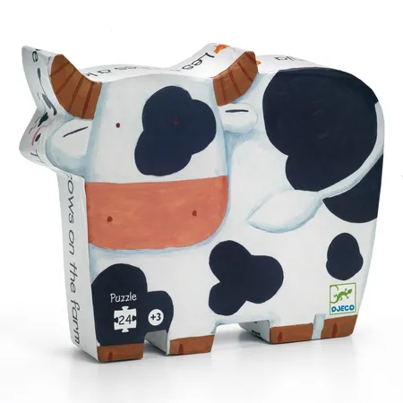 Djeco Puzzle: Kuh & Farm, 24 Teile