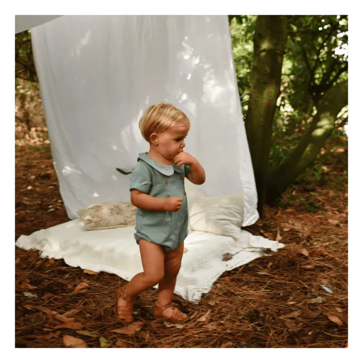Lililotte Exclusivité Lililotte x Smallable - Barboteuse Jacques | Vert Eucalyptus