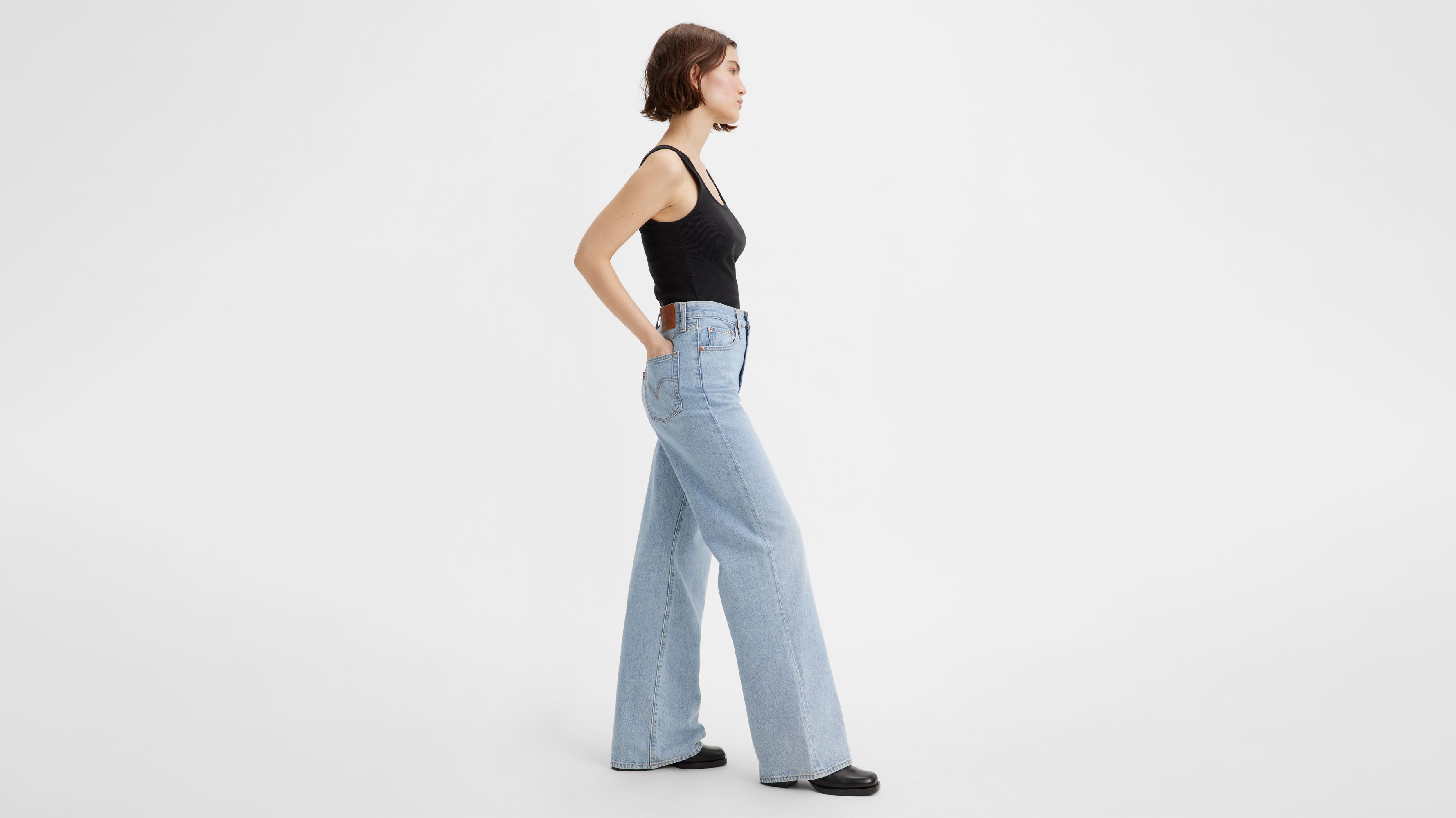 Jean Ribcage Wide Leg - Far And Wide - Bleu