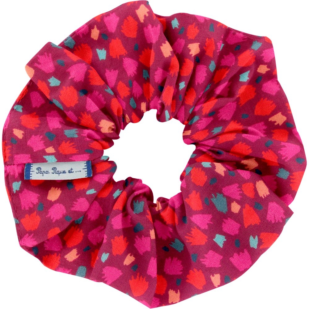 Chouchou Pompons Cerise