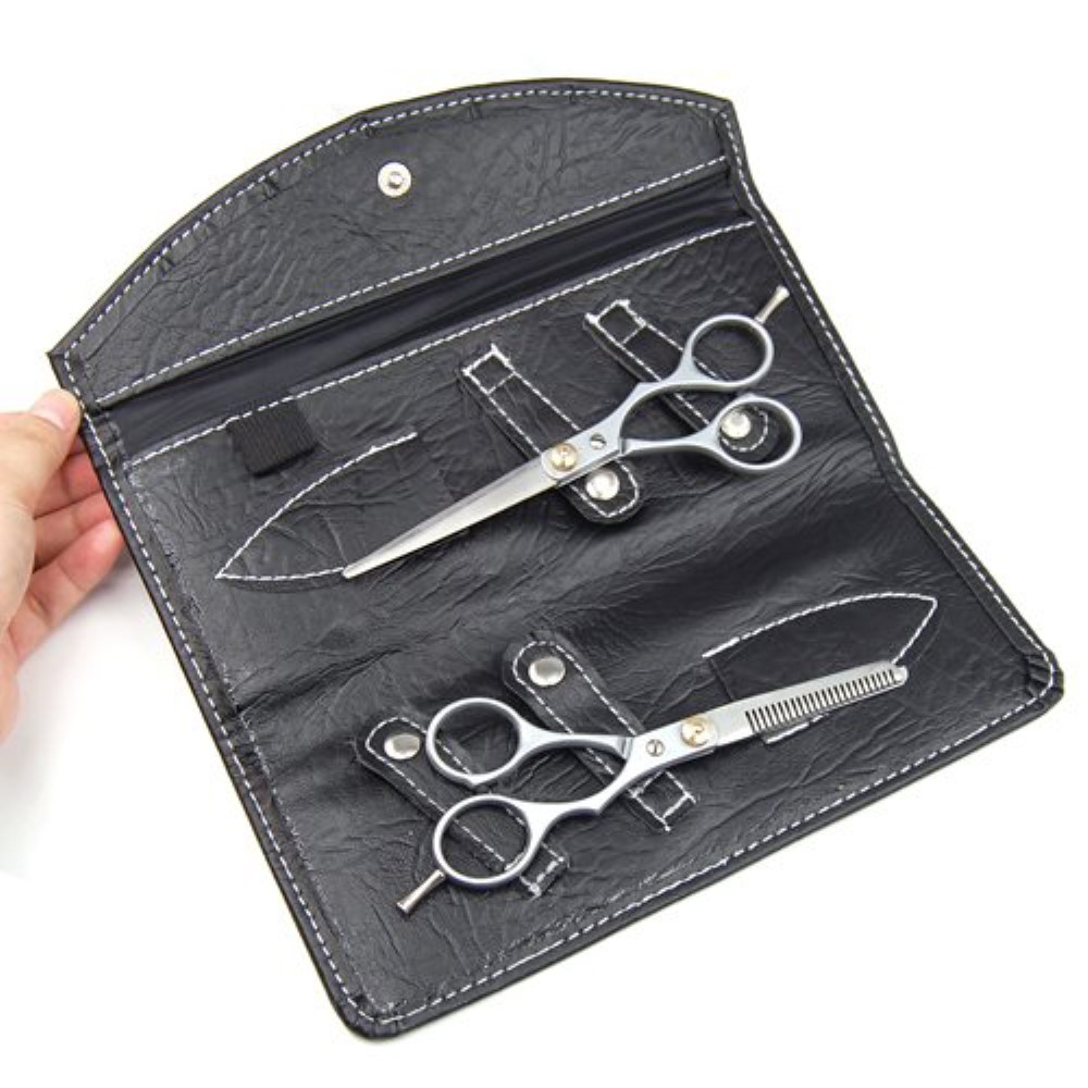 (2-tlg. Set) 15cm Edelstahl Haarscheren Coiffeur Set mit Modellierschere und Coiffeurschere