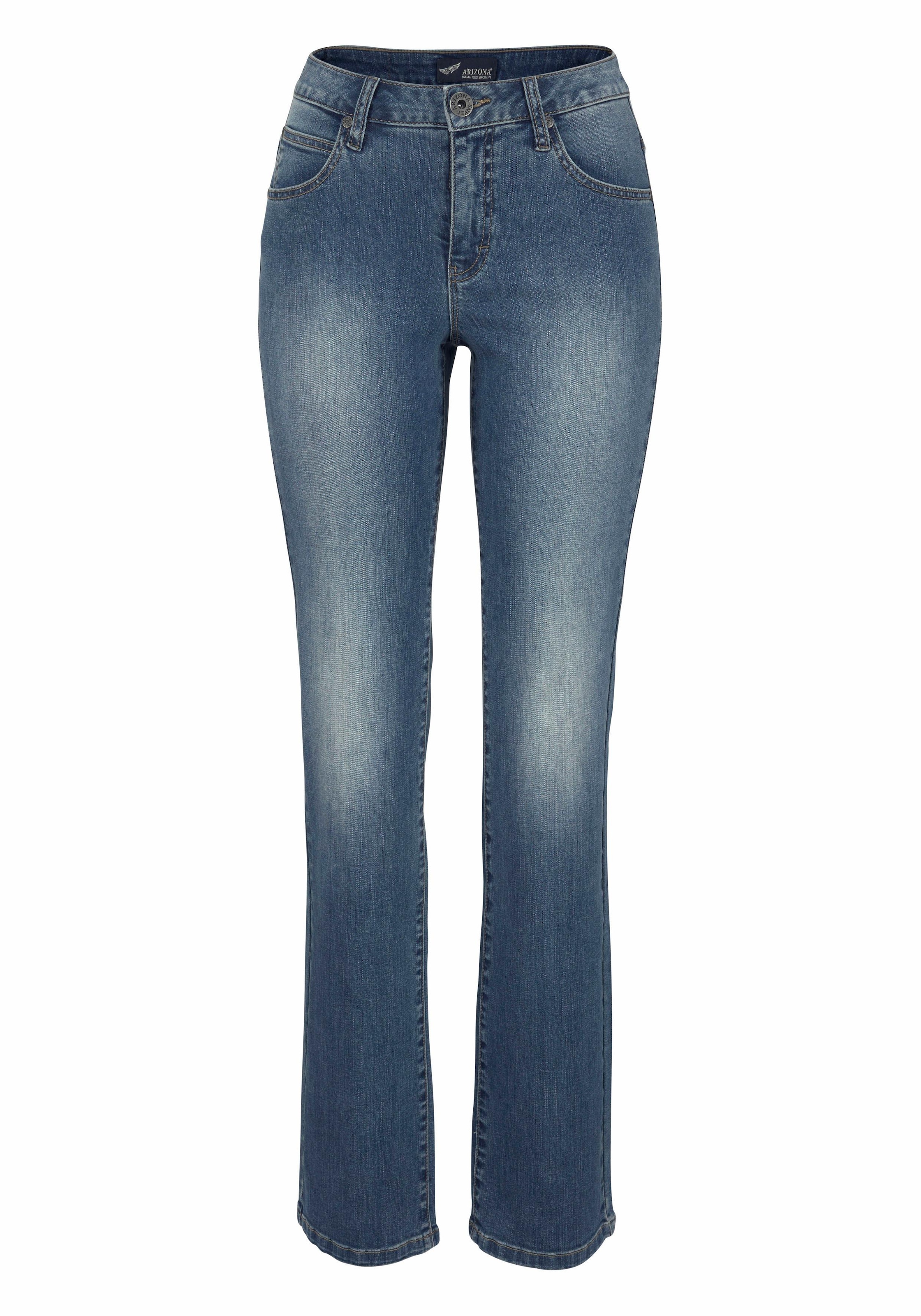 Arizona Gerade Jeans »Curve-Collection«, hohe Leibhöhe,  rinsed Waschung,  cleaner Look