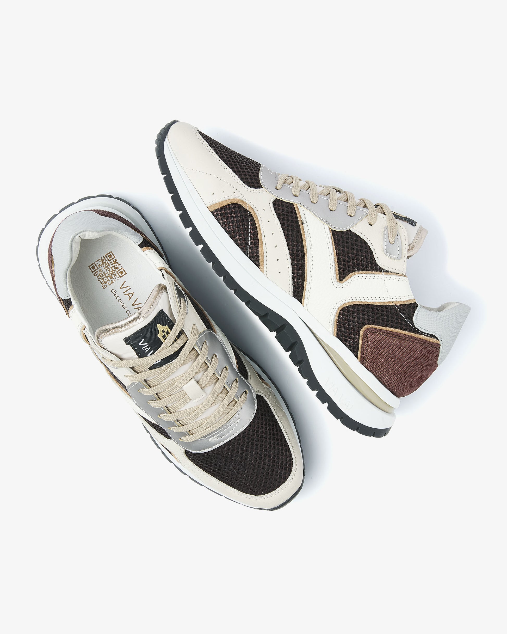 VIA VAI bruine dames sneakers Usher Elliot