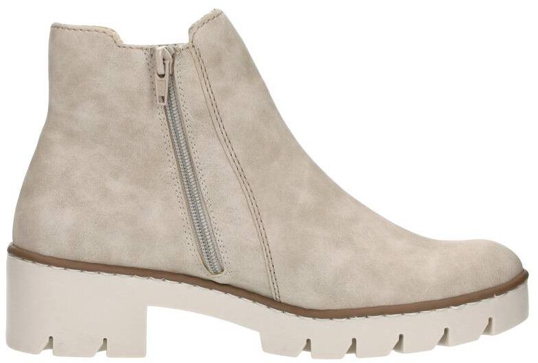 Rieker Enkellaarsjes Plat beige