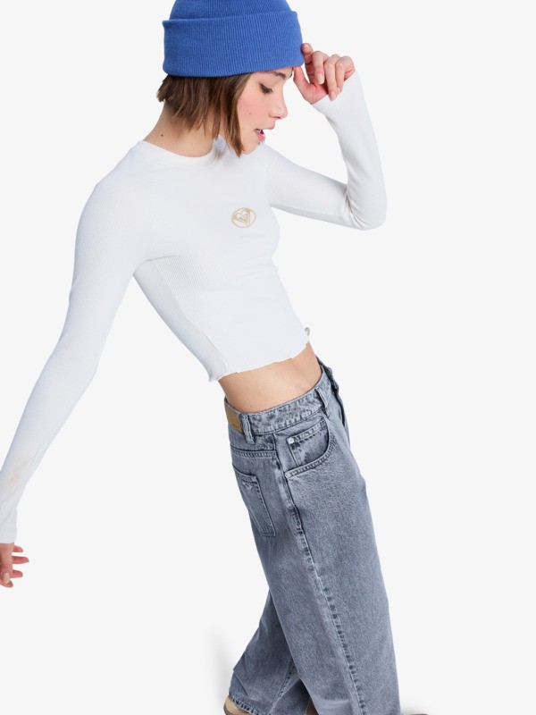 Basecamp T-shirt manches longues Blanc Femme