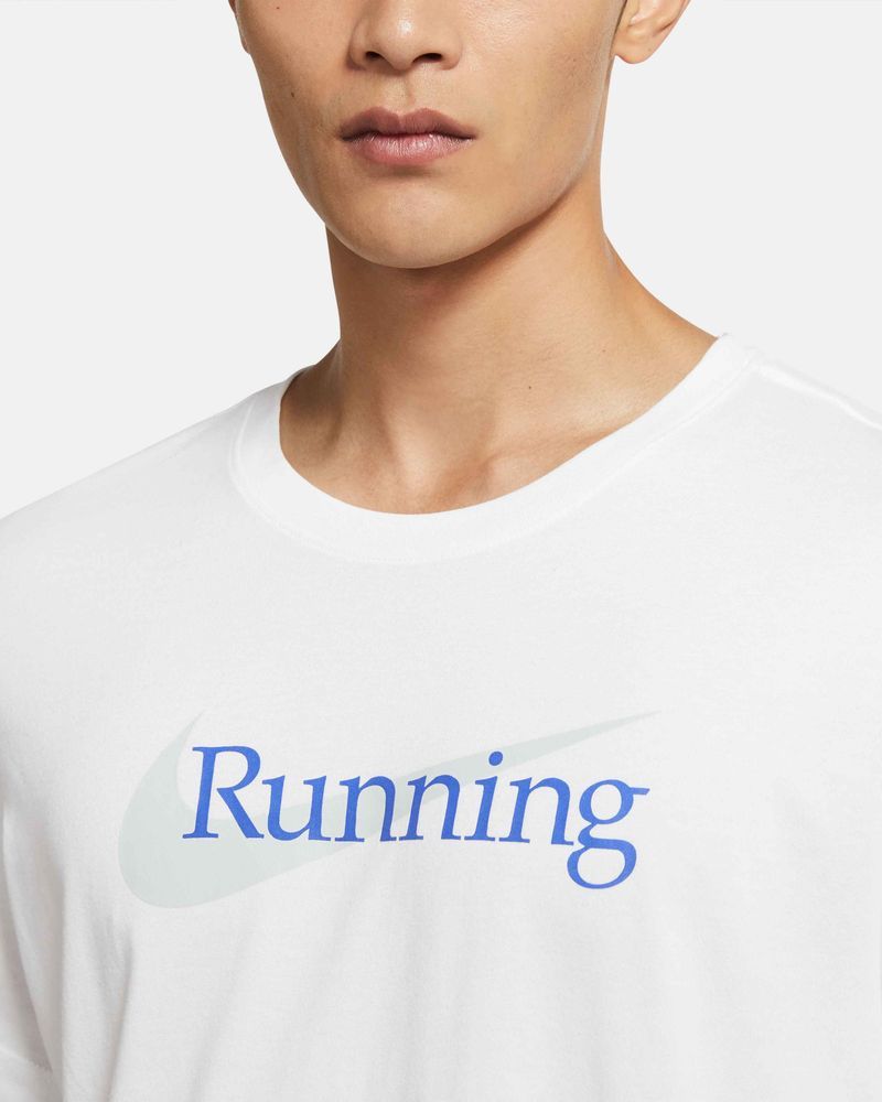 T-shirt de running Nike Dri-FIT Blanc pour homme