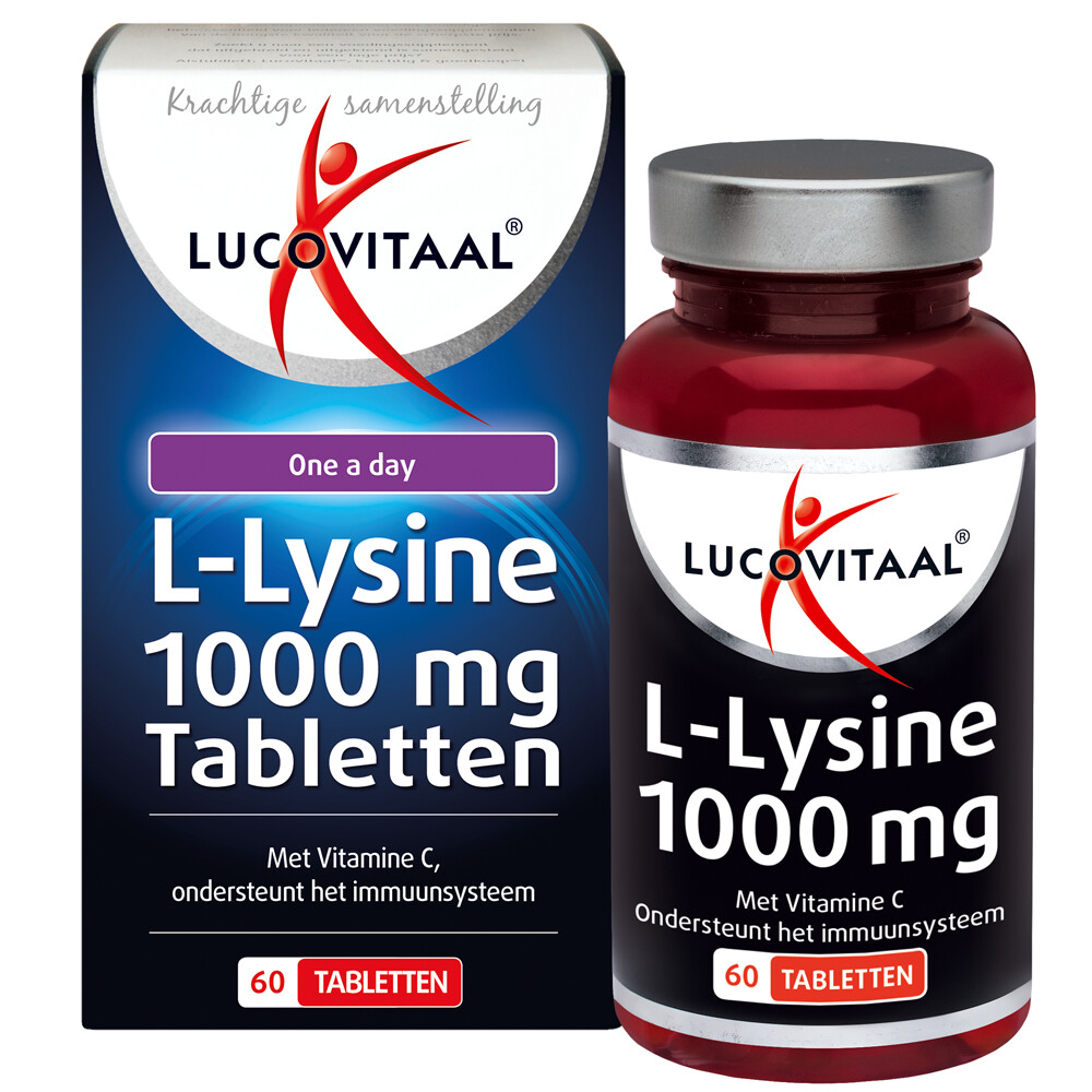 2x Lucovitaal L-Lysine 1000 mg60 tabletten