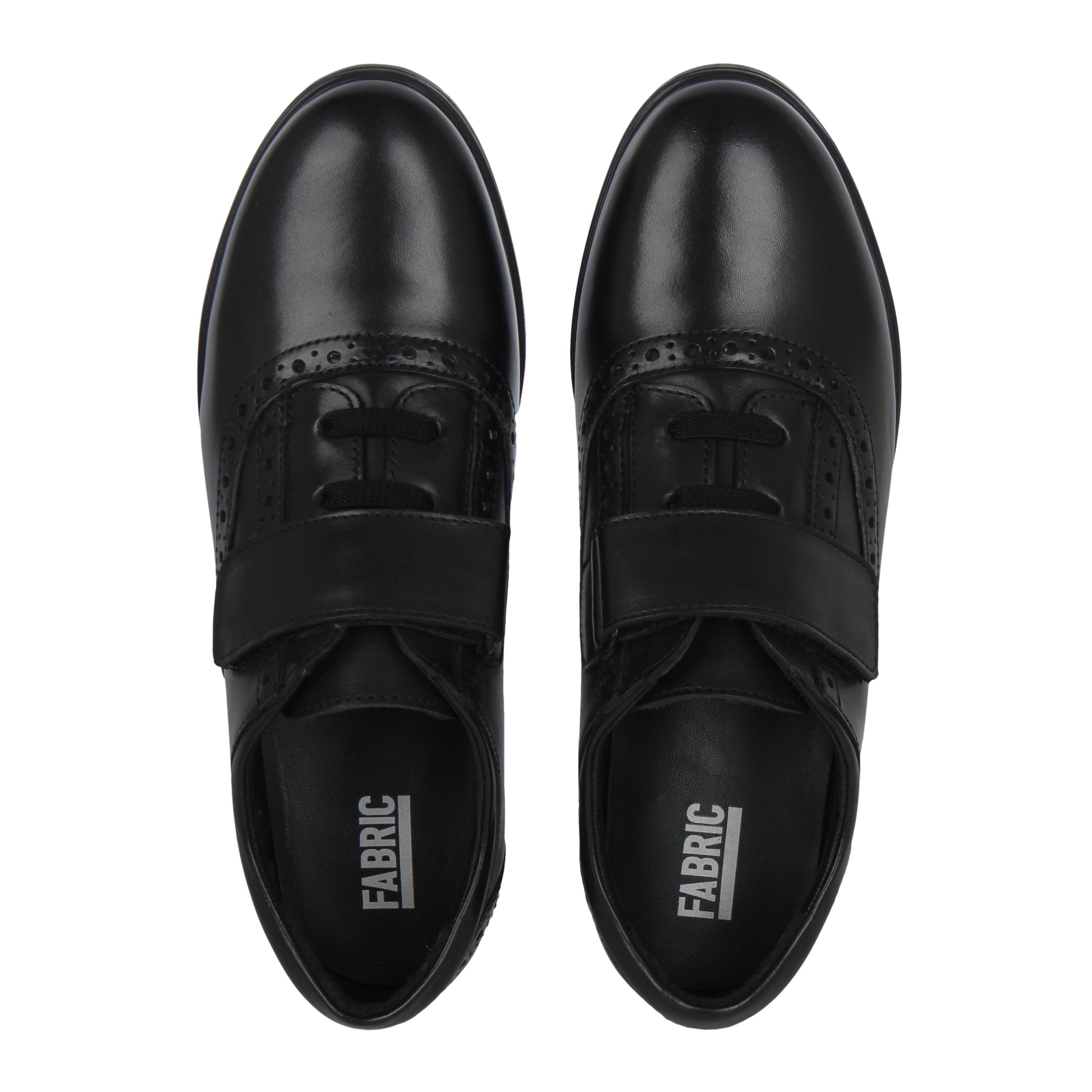 Fabric Hook and Loop Derby Shoes Juniors