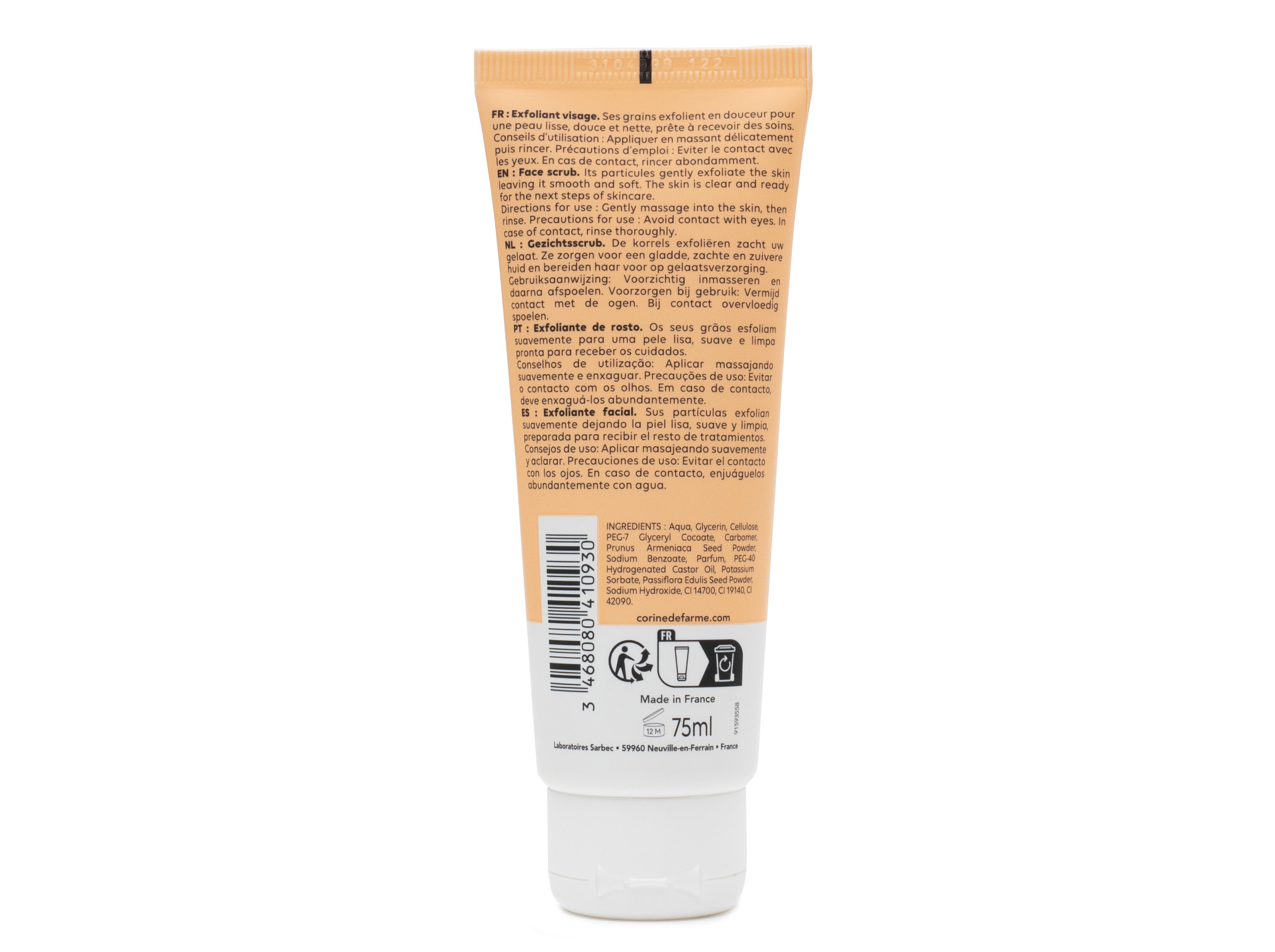 EXFOLIANTE CORINE DE FARME EXTRATO ALPERCE 75ML