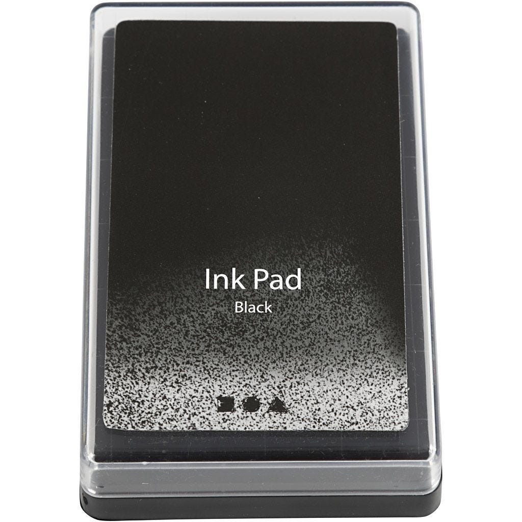 Creative Company - (9x6cm) Stempelkissen DIY / Büro Ink Pad (285330) - Schwarz
