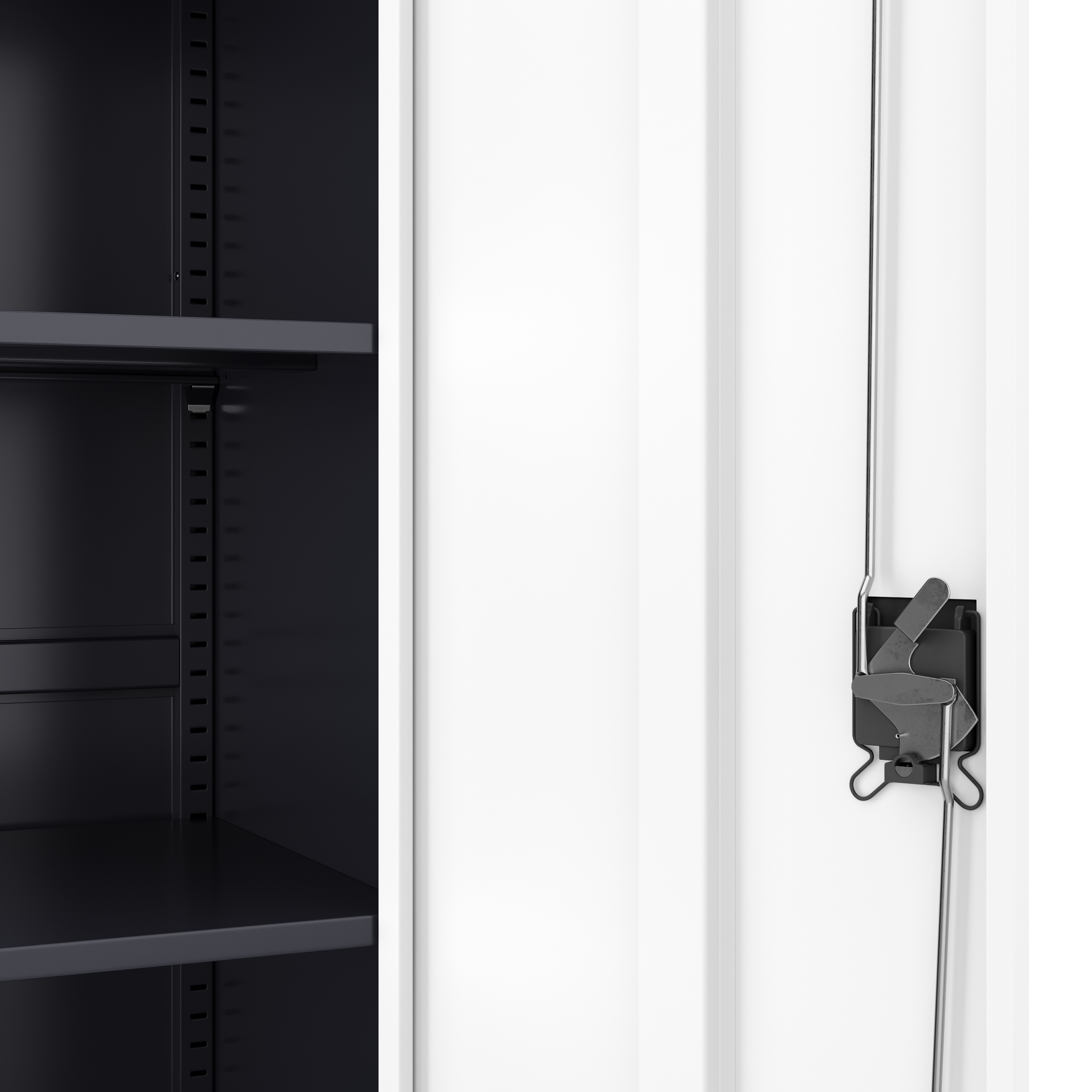 Aktenschrank mit 5 Böden 90 x 180 cm weiss/anthrazit