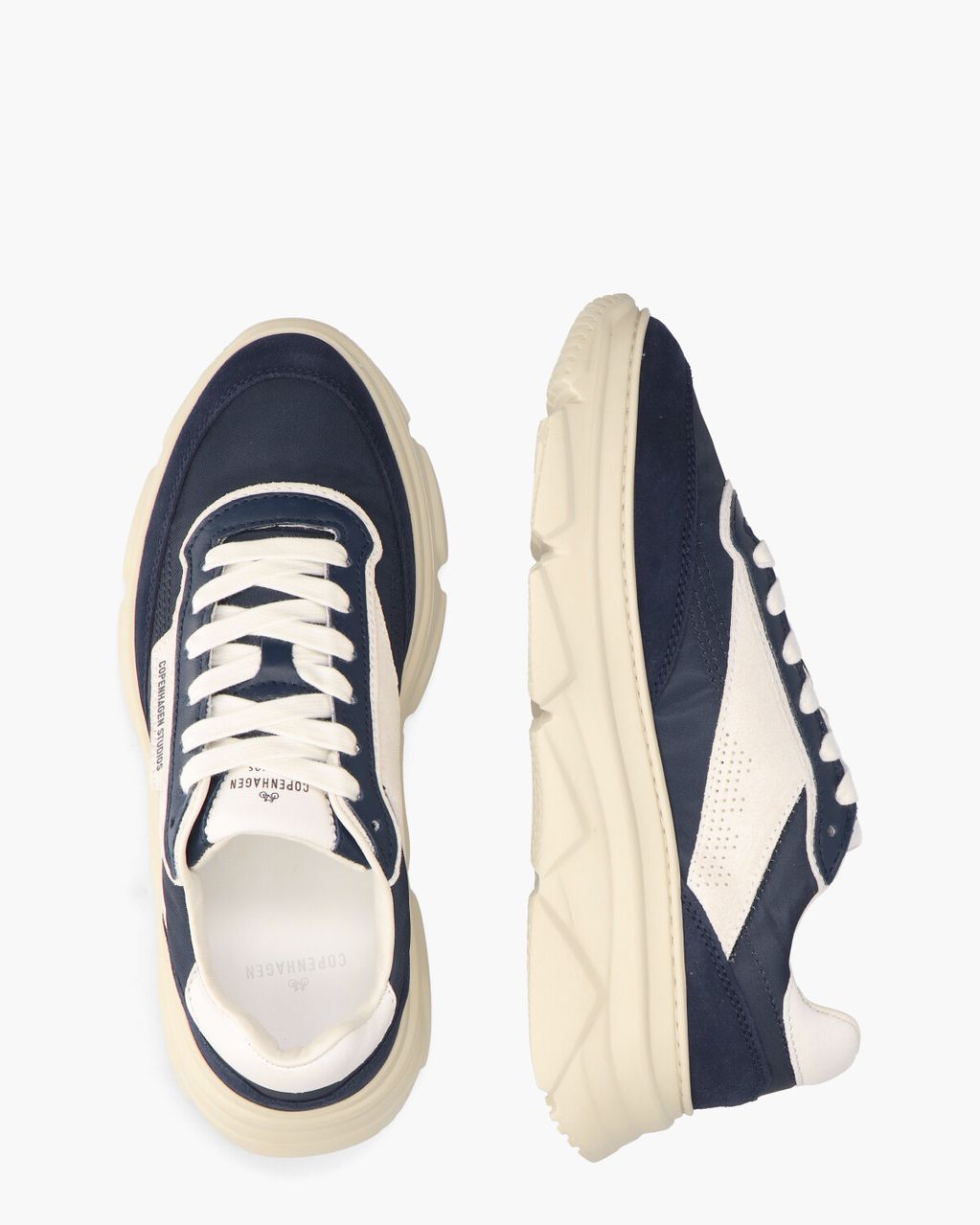 Copenhagen Studios CPH56M Material Mix Donkerblauw/Wit Herensneakers