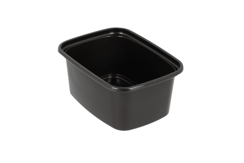 Sausbakjes 250ml 108mm rechthoekig zwart