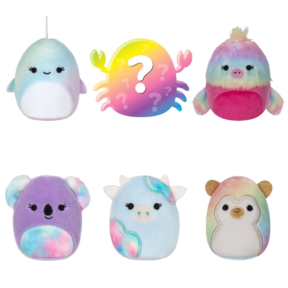 Squishville von Original Squishmallows – Lustiges und fabelhaftes Squad-Plüschtier-6er-Pack