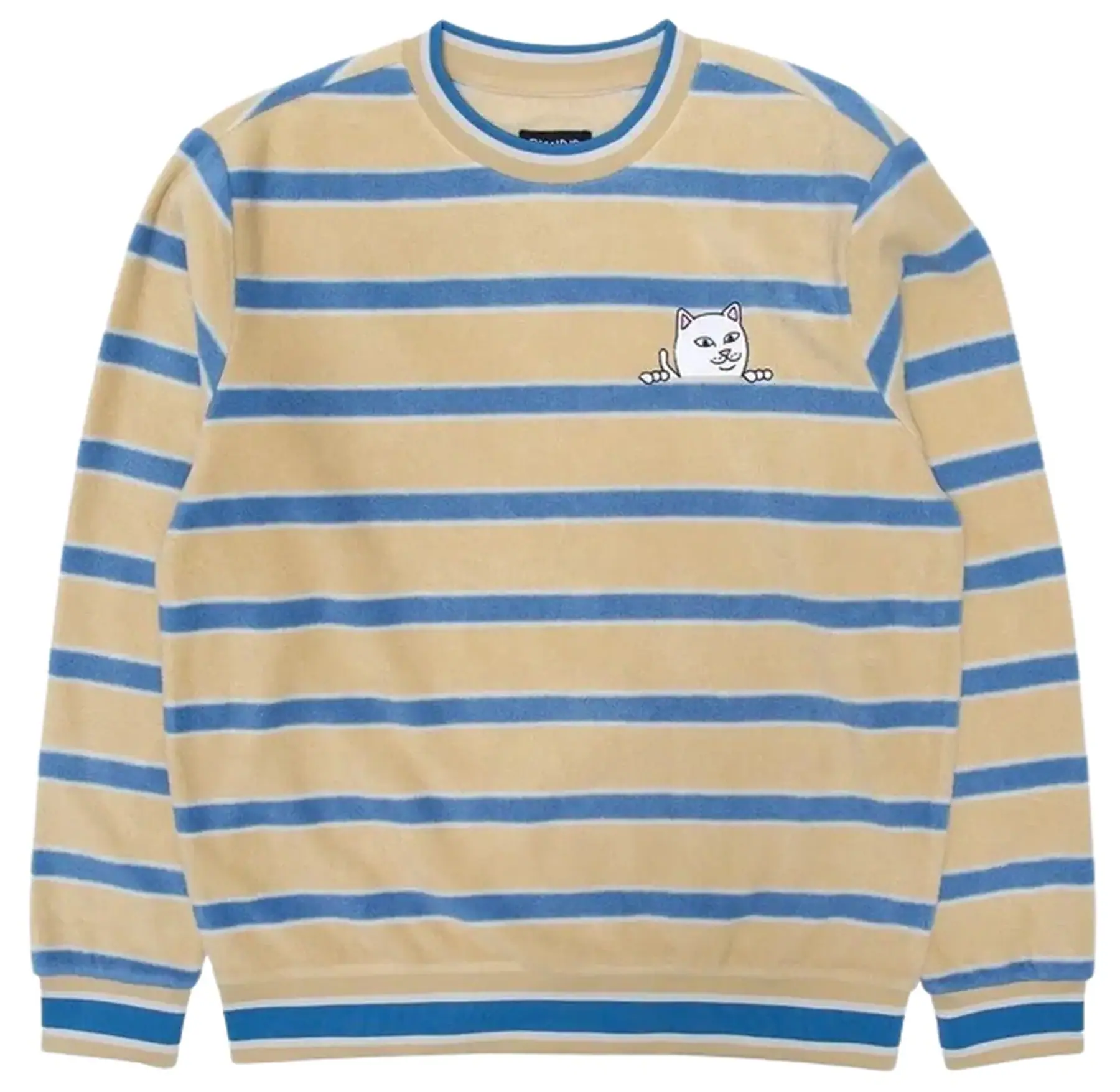 RIPNDIP Peek A Nerm Emb. Brushed Fleece Crew Neck