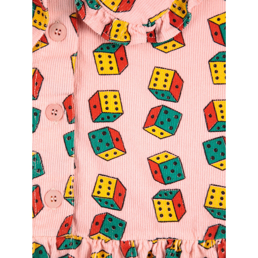 Køb Bobo Choses Pink Dices All Over Micro Corduroy Kjole