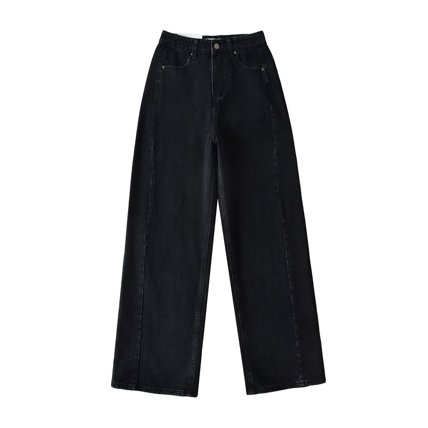 Avauntgardo - High Rise Washed Wide Leg Jeans