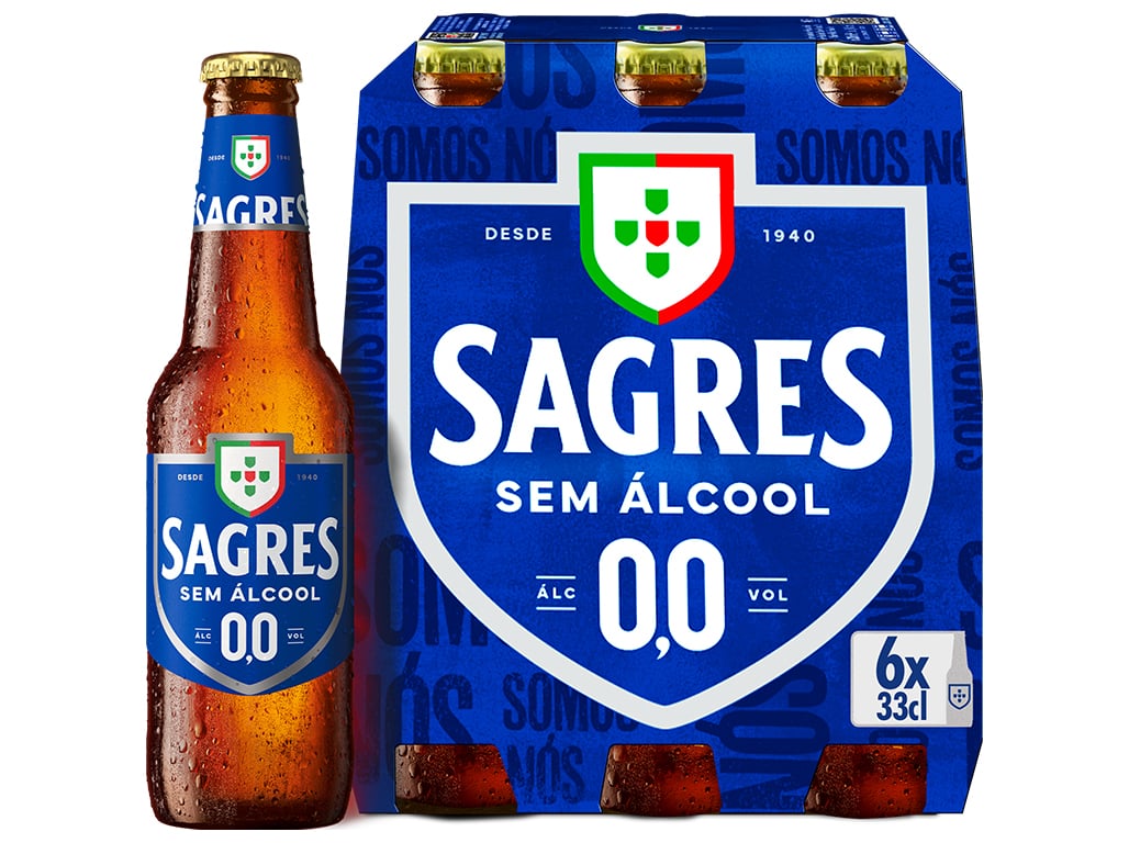 CERVEJA SEM ALCOOL SAGRES 0.0% 6X0.33L