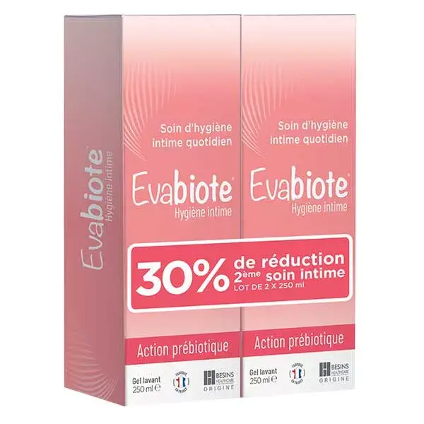 Gel de Higiene Íntima Besins Evabiote, Pacote com 2 x 250ml