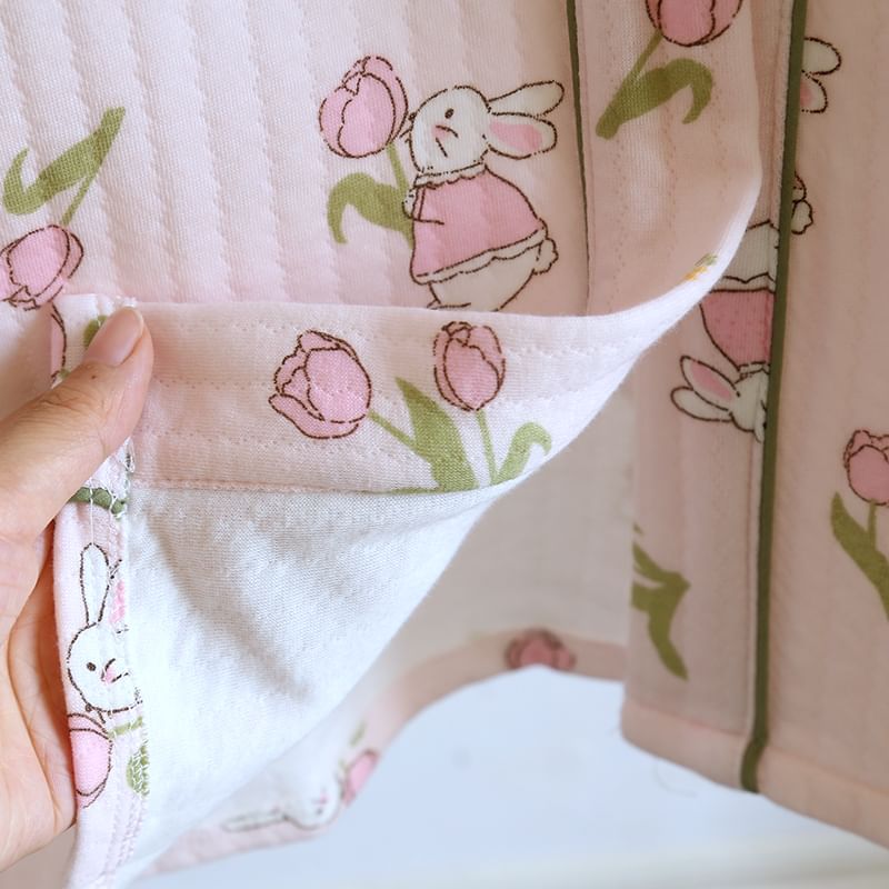 Finlies - Lange pyjamajas met V-hals en print