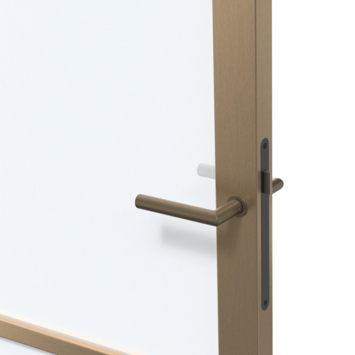 Arne & Bodil binnendeur ABE103 satijnglas - metallic brons staallook afwerking