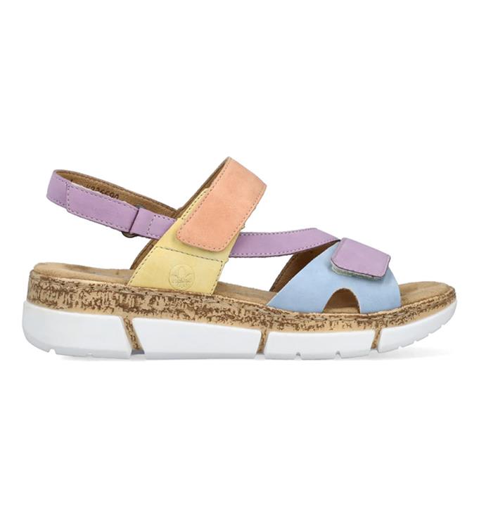 Rieker V2366 blasslila/aqua/aprikot/sun