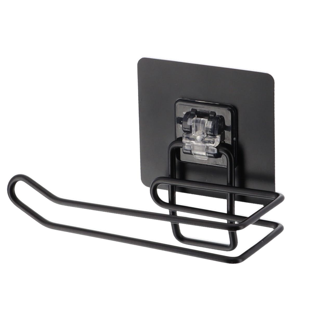 DEROULEUR WC METAL PEINT SUR CARTE ADHESIVE 3M NOIR MAT