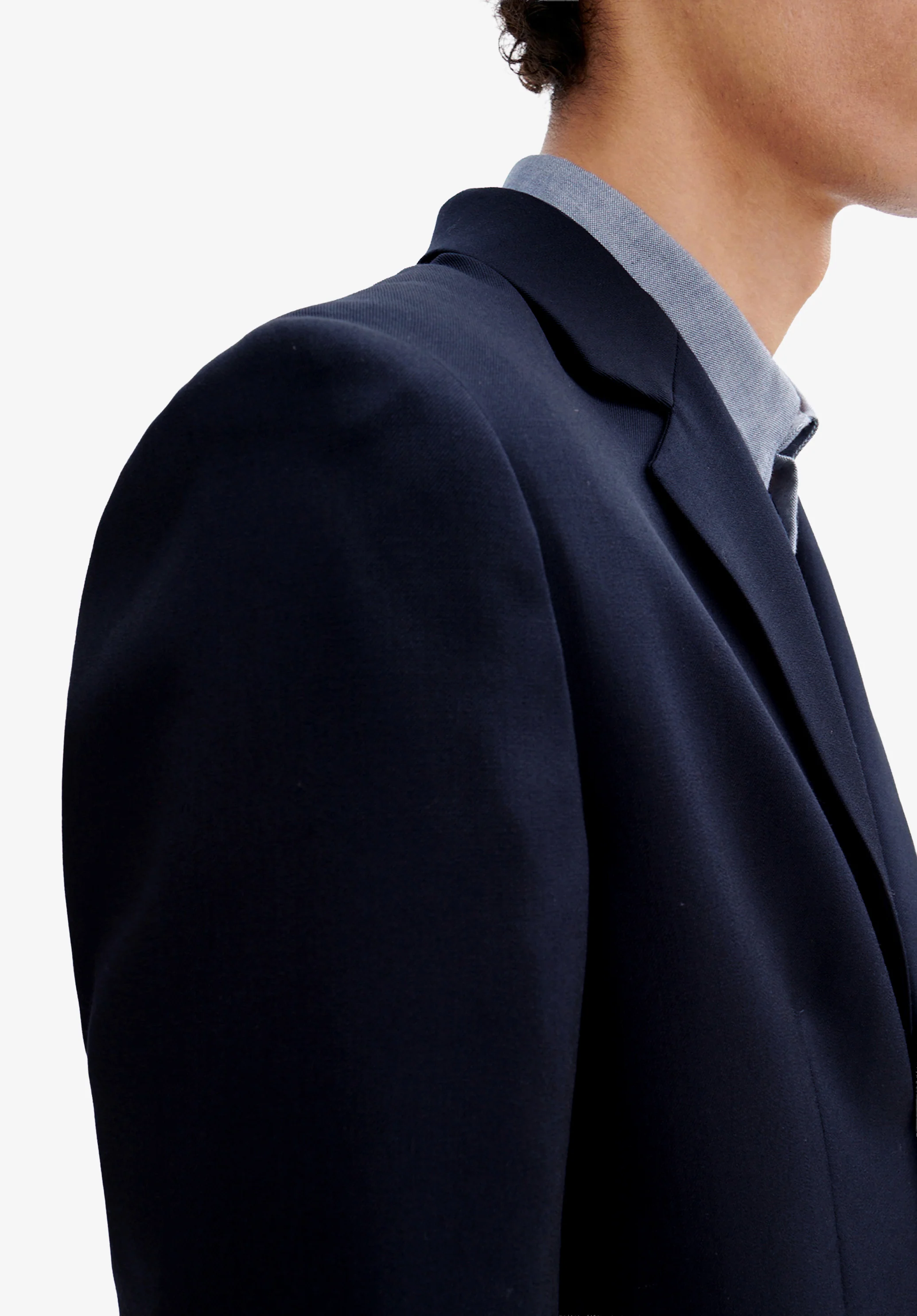 Veste de costume en toile bleu marine - Dark navy