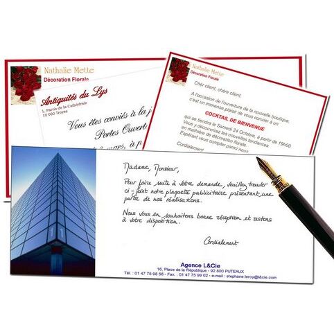 Carte de correspondance Avery Quick and Clean format 210 x 99 mm - 220 gr - blanche - Pochette de 75