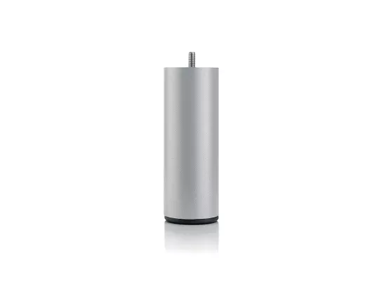 BELLECOUR LITERIE | Pied de lit cylindrique en métal Gris Hauteur 16 cm (vendu à l'unité)