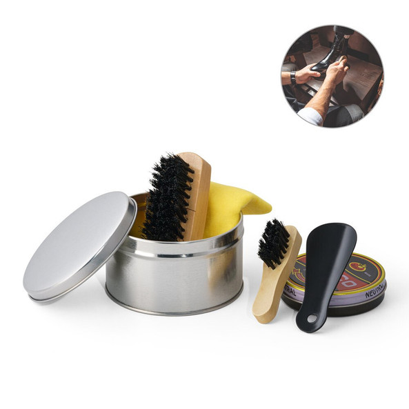 hi!dea 98117 - Kit de nettoyage de chaussures 6 pièces