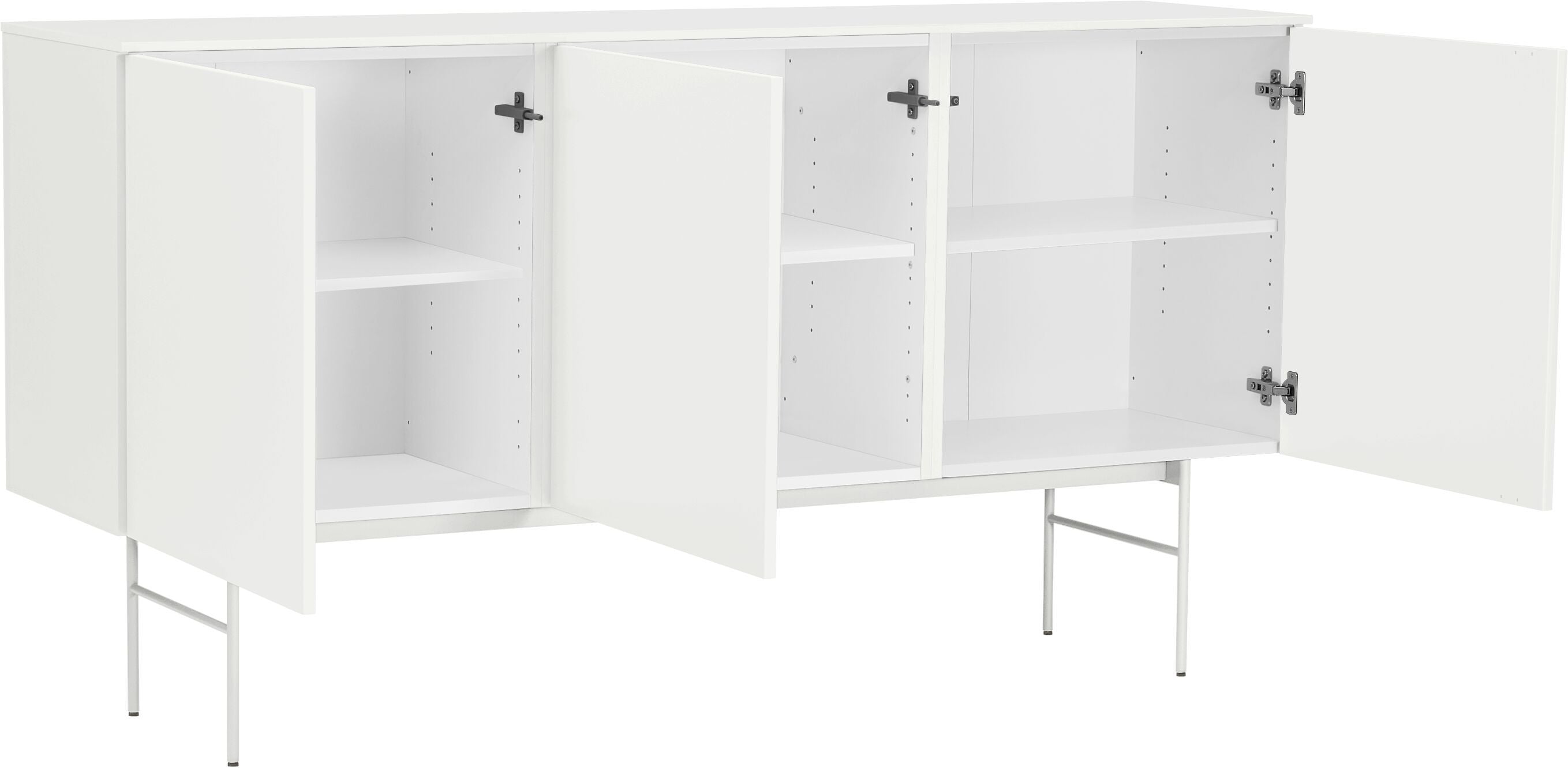 TILL Sideboard - Weiss / B: 168.0 cm x T: 41.0 cm x H: 88.8 cm