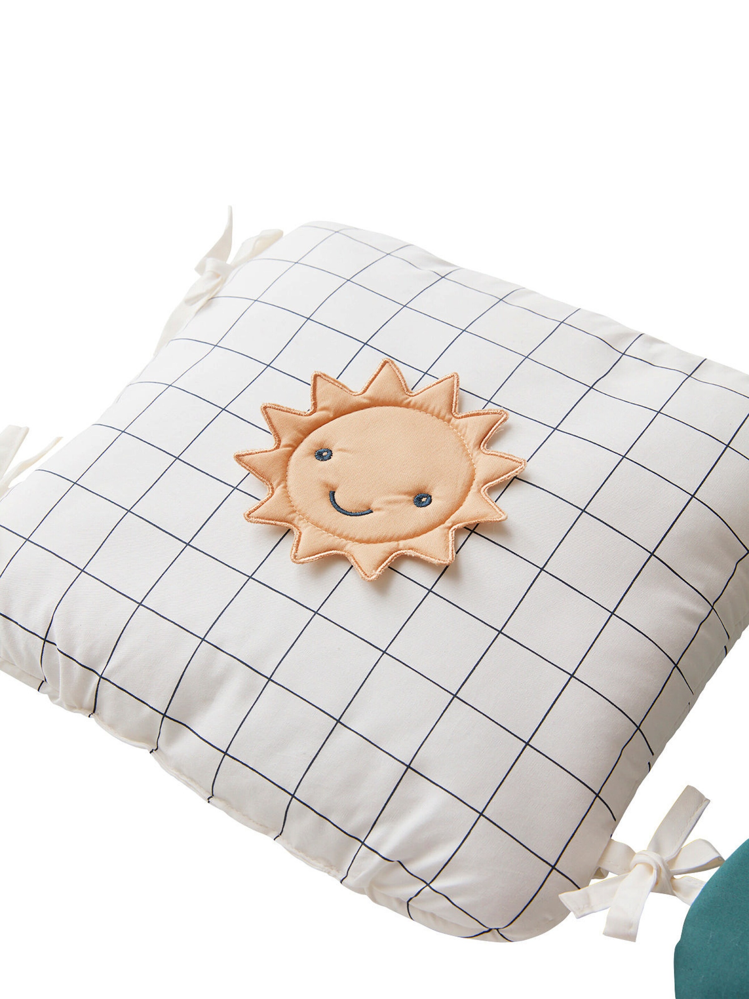 Vertbaudet Bio-Kollektion: Baby Bettumrandung LOVELY NATURE wollweiß/mehrfarbig